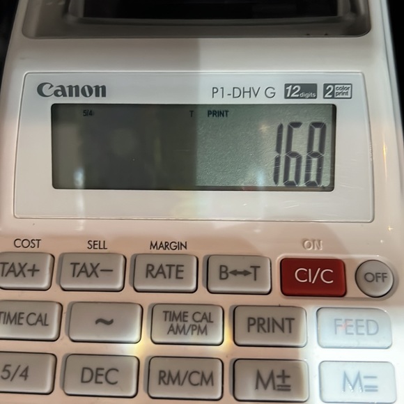 CANON ELECTRIC CALCULATOR PRINTER - Picture 2 of 2